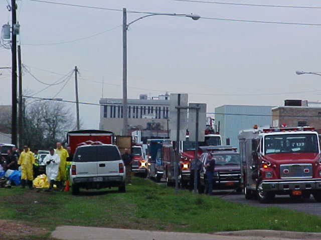 Photo of all the fire vehicles in attendance of the training day.